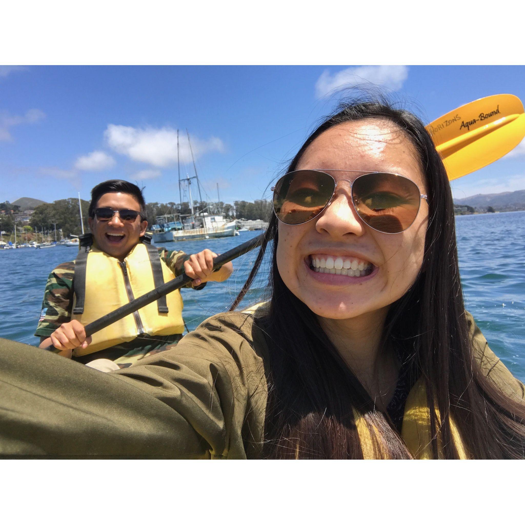 first time kayaking together