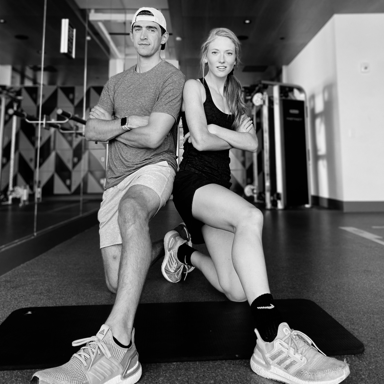 Workout buddies at our gym in San Diego.