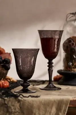 Smoked Thorny Floral Glass