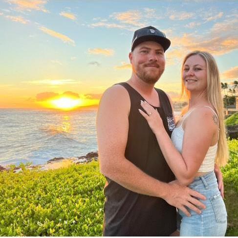 Sunset photo op at our vacation rental