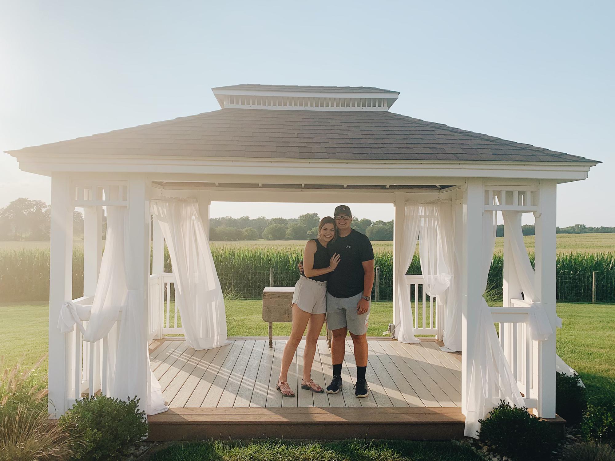 This picture was taken in a spot that will be special in the future. This is at Meadow Brook Barn in the place were we will be getting married. July 27, 2021