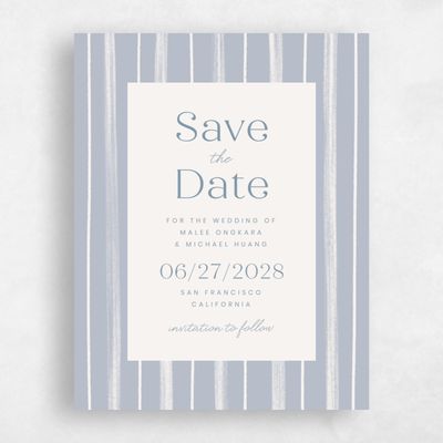 Blue Wedding Save the Date - Coastal Portrait