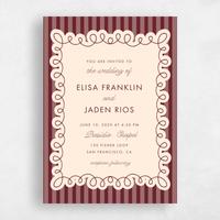 Red Wedding Invitation - Imogen Portrait