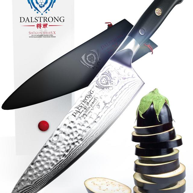 DALSTRONG Chef's Knife - Shogun Series X Gyuto - VG10 - Hammered Finish - 8" - w/ Chef Knife Sheath