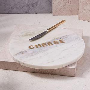 Marble + Brass Cheese Board