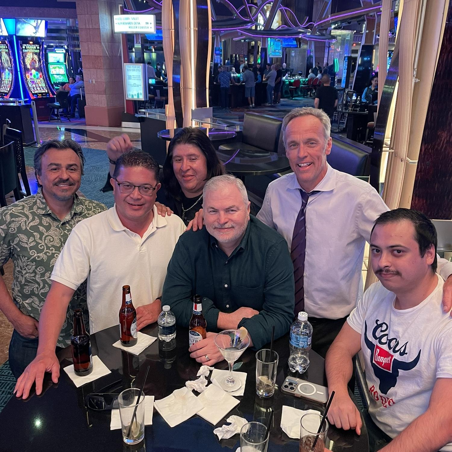 Our April 2025 trip to Vegas with (from left to right) Alfredo, Pierre, Scott, John &Josh.
