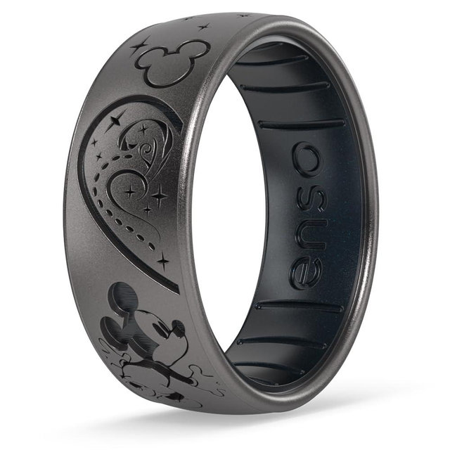 Enso Rings Etched Disney Collection - Classic Dualtone Silicone Ring - Mickey and Minnie