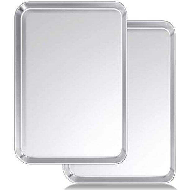 Baking Sheet Set of 2, Wildone Stainless Steel Baking Tray Cookie Pan, Size 20 x 14 x 1 Inch, Non Toxic & Heavy Duty & Easy Clean