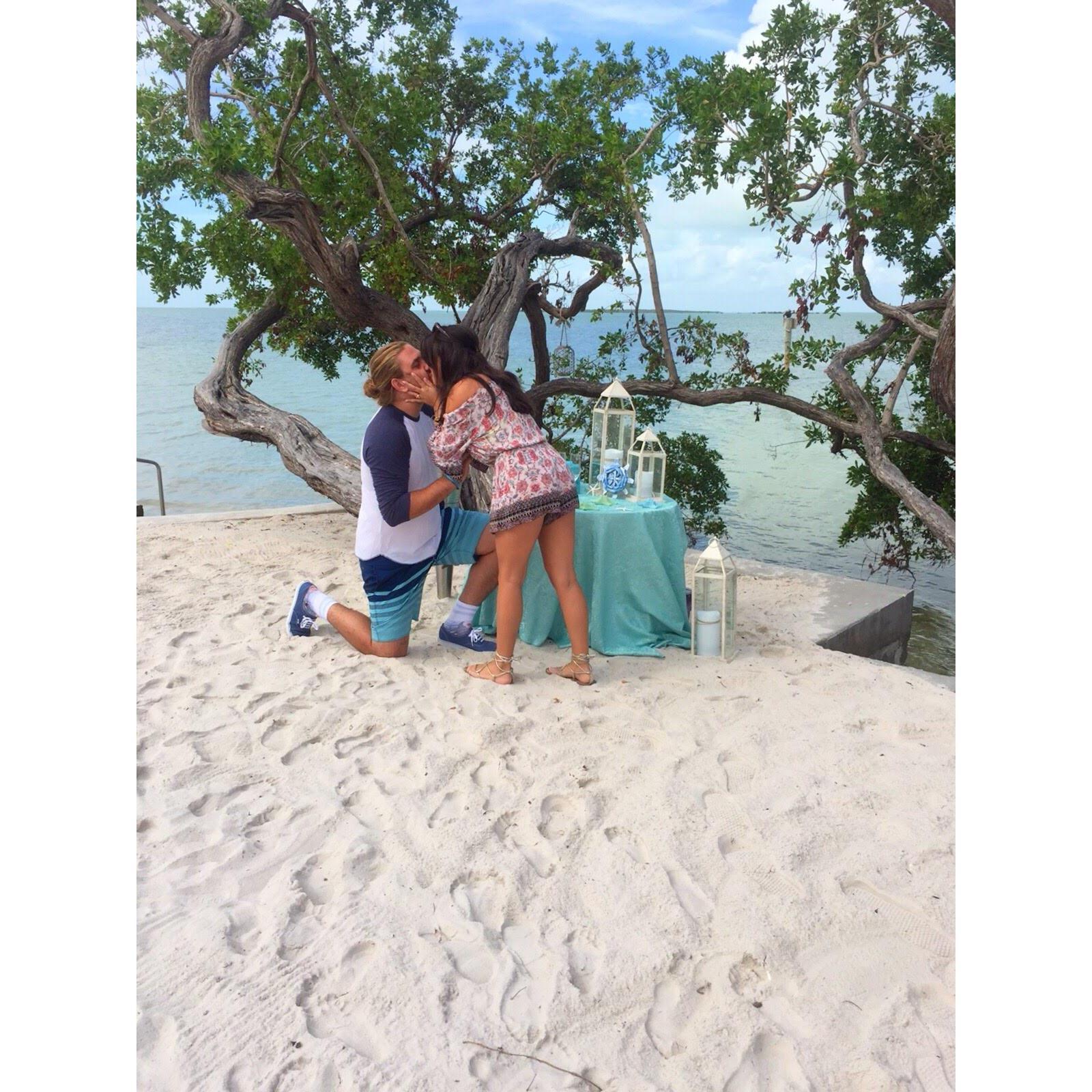 Our first engaged kiss!