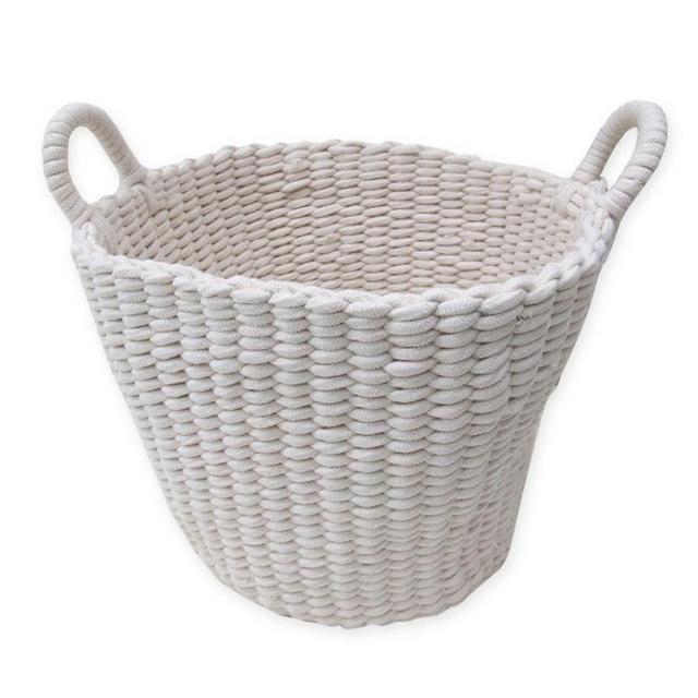 Bee & Willow Home - Bee & Willow™ Home Large Round Woven Rope Storage Basket in Ivory