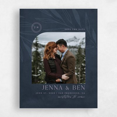 Dark Cobalt, Blue Wedding Save the Date - Castille Photo