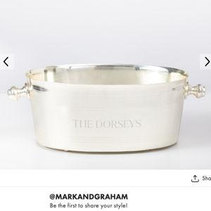 Silver Etched Party Tub