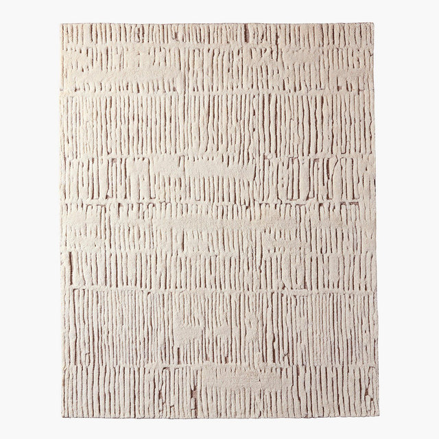 Emerson Hand-Knotted Warm White New Zealand Wool Area Rug 8'x10'