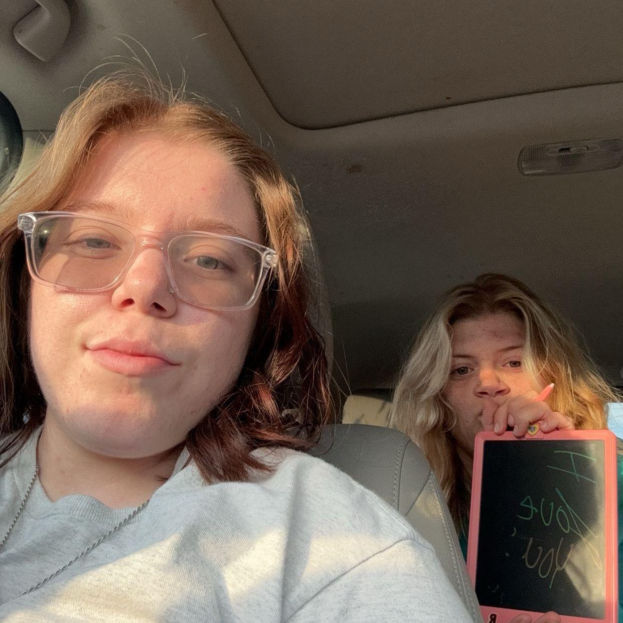 Riding around together