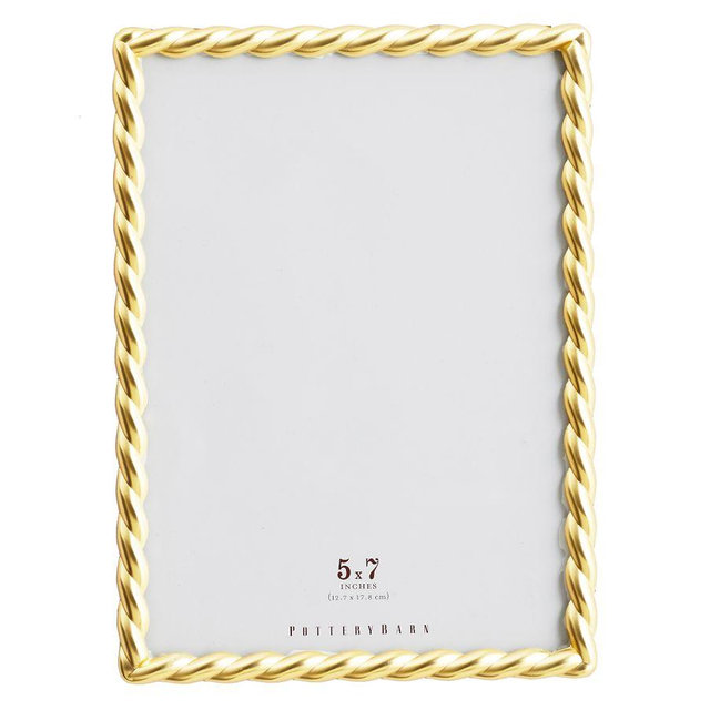 Rope Plated Frame, Gold - 5 x 7"