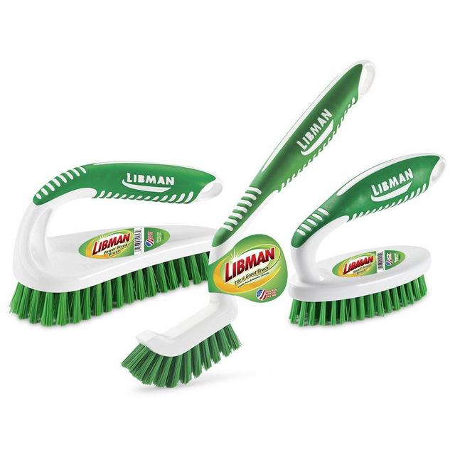 Libman Scrub Brush Kit, Green White - 1207