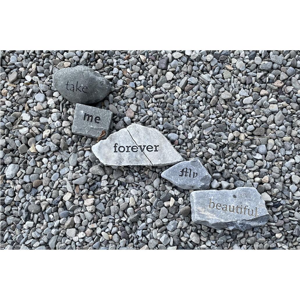 At the aboboretum rock garden in Stamford, CT, where Eliron proposed to Olga. The rocks were bottom and revealled to Olga one at a time.