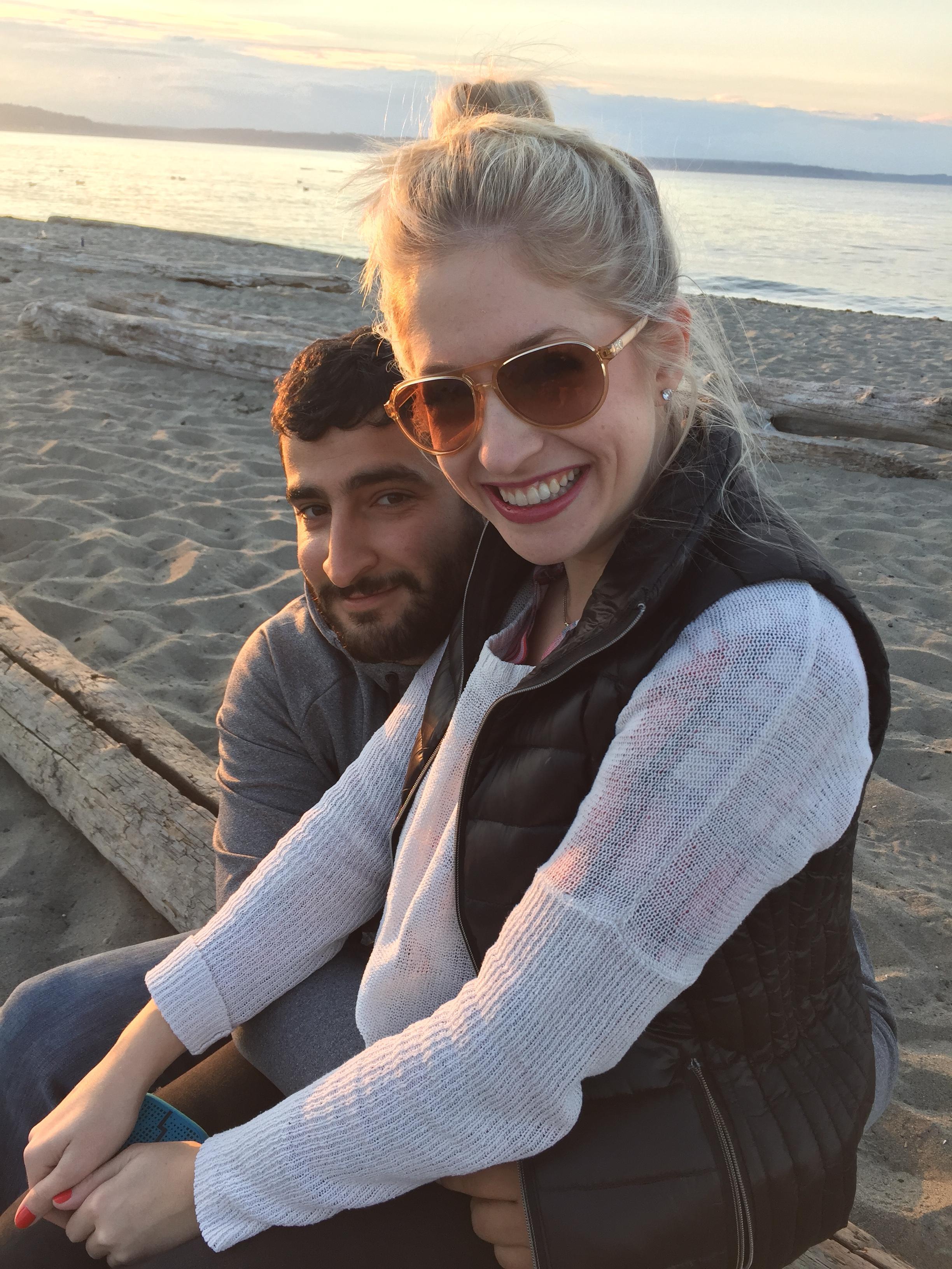 Enjoying Alki when we first moved in!