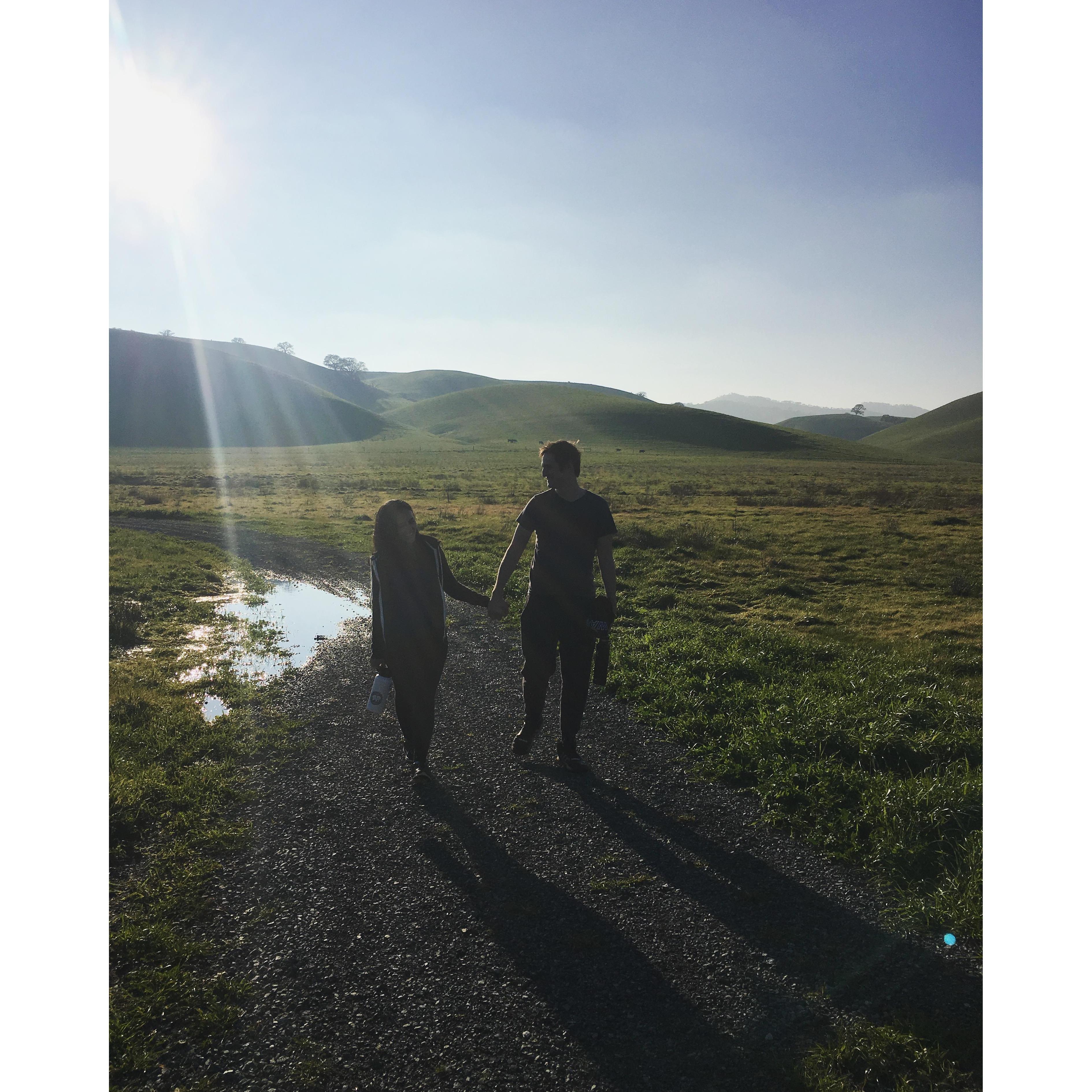 Hiking at Los Vaqueros 1/16/17