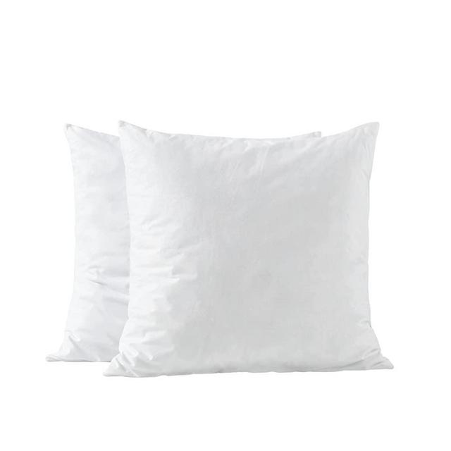 Premium Pillow Inserts 26x26-Shredded Memory Foam Fill-Home Couch Hotel Collection- Euro Decorative Throw Pillow Inserts with Long Support- Cotton Fabric- 2 Pack