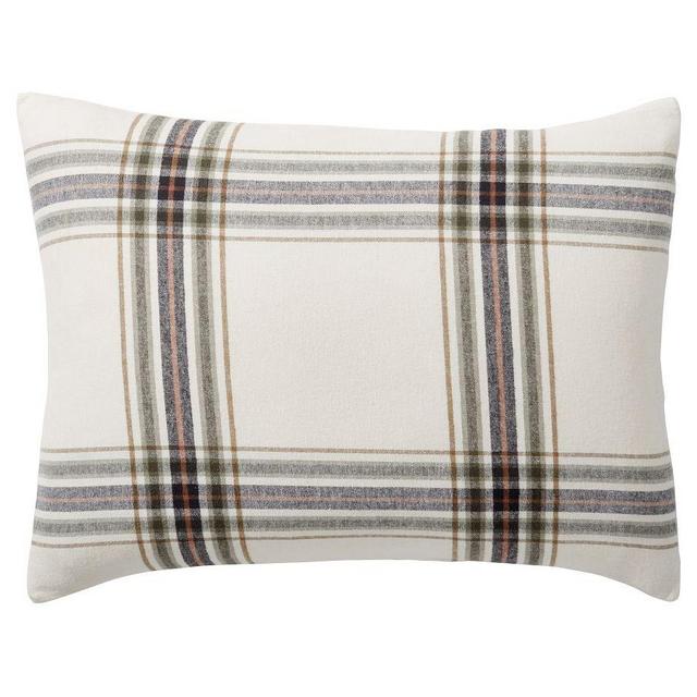 Logan Plaid Organic Cotton Flannel Sham, Standard