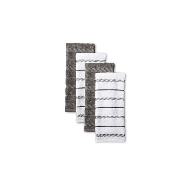 KitchenAid 4pk Cotton Albany Kitchen Towels Gray