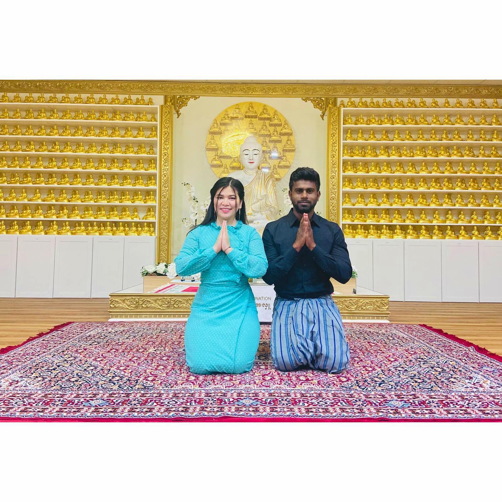 Prem visiting Buddhist Temple