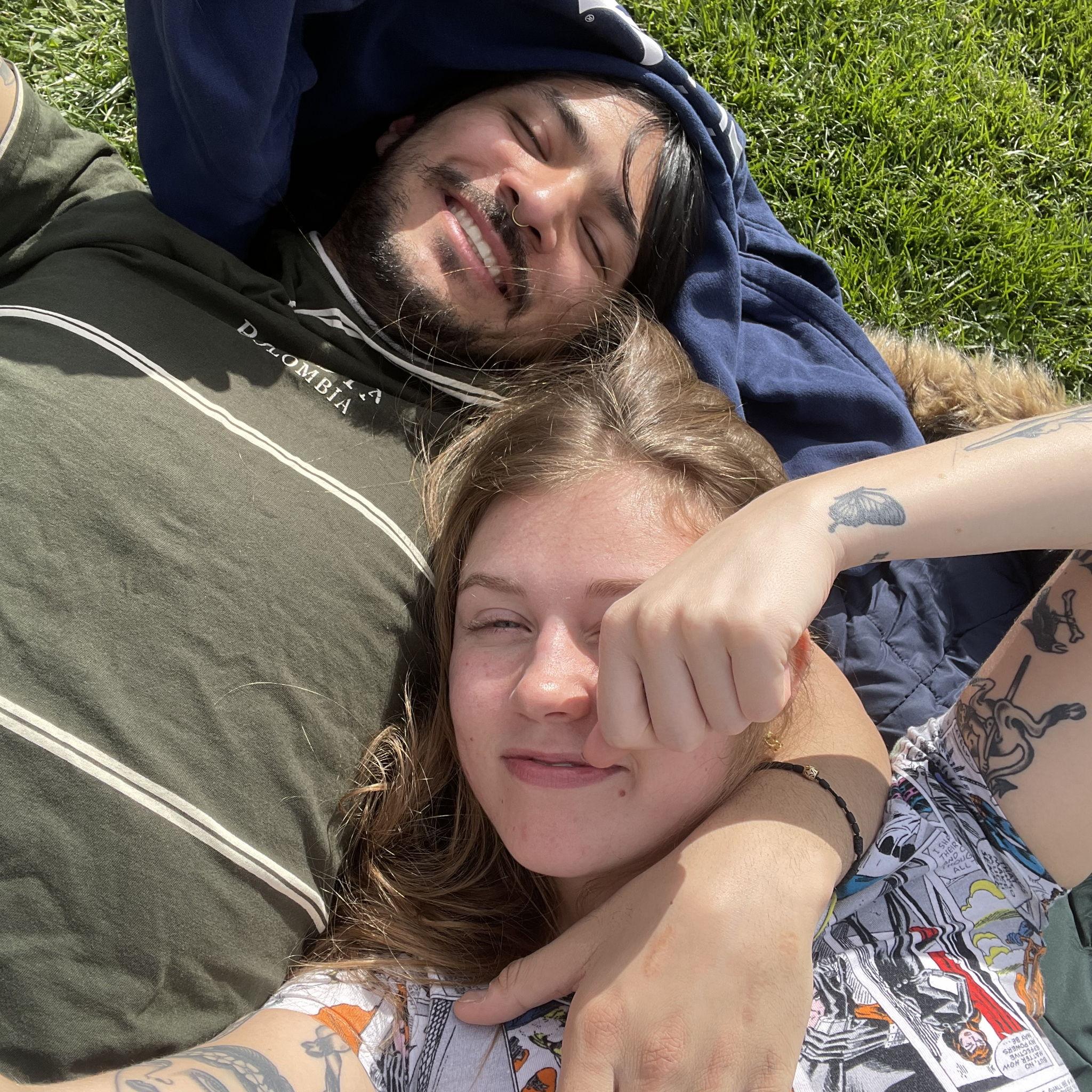 Enjoying a sunny day at the Brooklyn Botanical Gardens