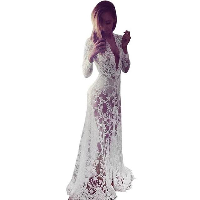 GONKOMA Women Beach Dress Swimwear Lace Chiffon Bikini Cover Up Bathing Suit