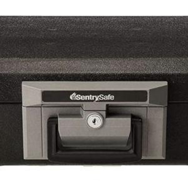 SentrySafe Fireproof Safe Box with Key Lock, Chest Safe with Carrying Handle to Secure Money, Jewelry, Documents, 0.25 Cubic Feet, 6.3 x 15.3 x 12.1 Inches, 1160