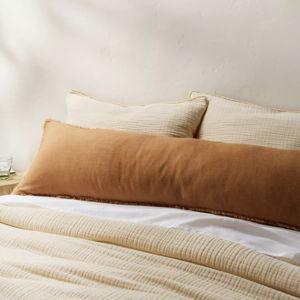 Lumbar Throw Pillow in Warm Brown