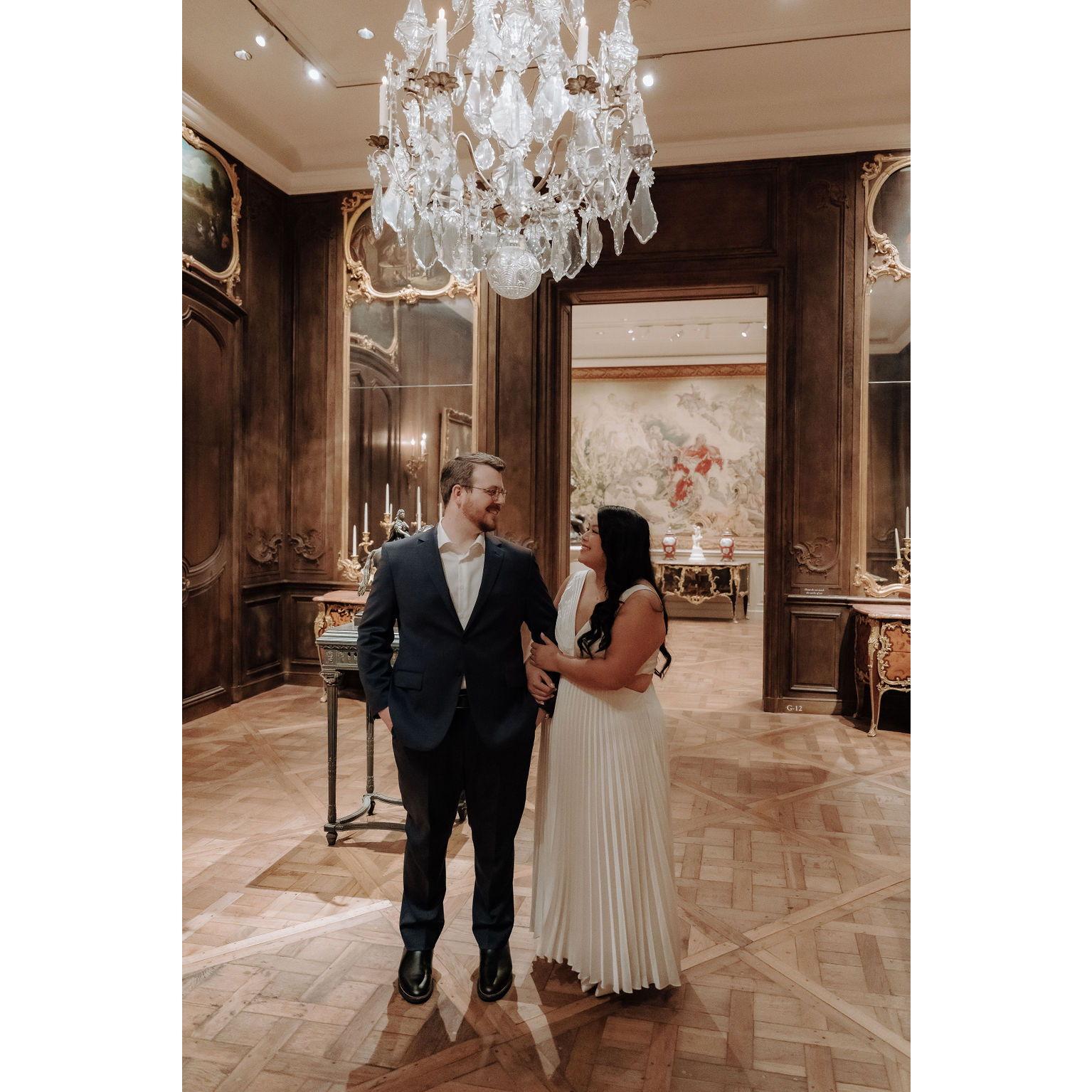 A photo from our engagement shoot at The National Gallery of Art.