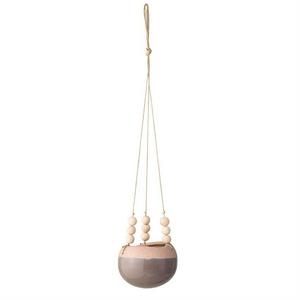 Ceramic Hanging Flower Pot in Gray and Terracotta