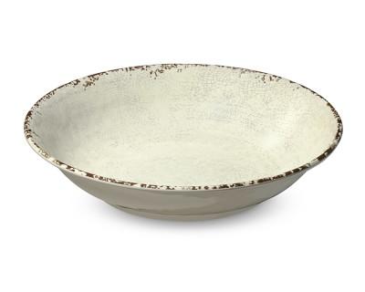 Rustic Outdoor Melamine Serving Bowl, Ivory