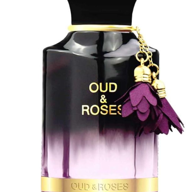 AHMED Oud & Roses 60mL Unisex Oriental Perfume for Men and Women a Woody Floral Oriental Fragrance with Oudh (Frankincense) and Rose Accords