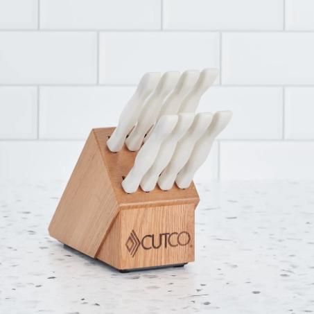 8-Pc. Table Knife Set with Block-Pearl