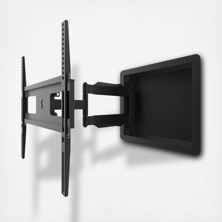 Low Profile Recessed In-Wall Full Motion TV Mount for TVs