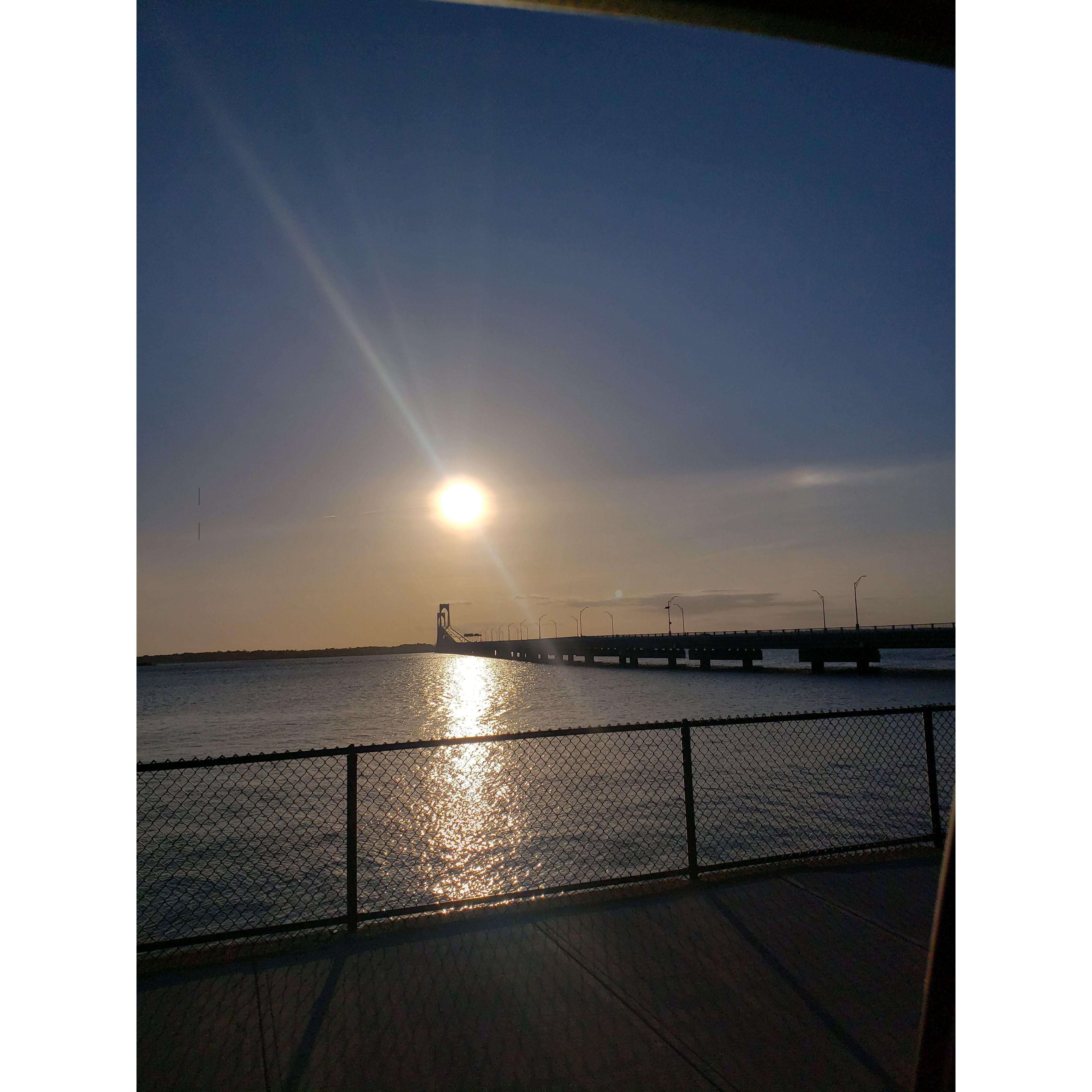The Sun on our 2nd Date at Fort Adams in RI