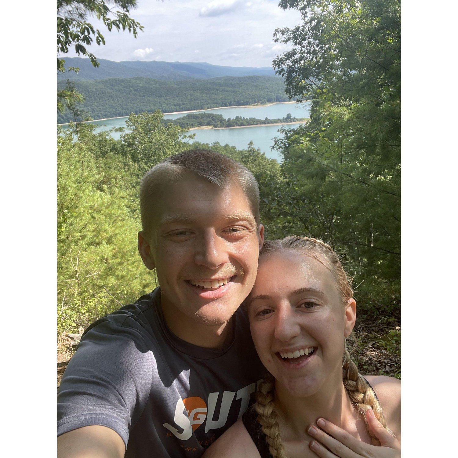 The beautiful Lake Moomaw where we got engaged