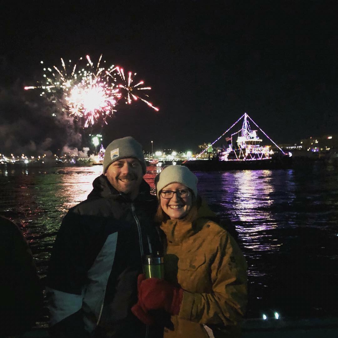 Parade of Lights on Casco Bay, Portland Maine December 2018