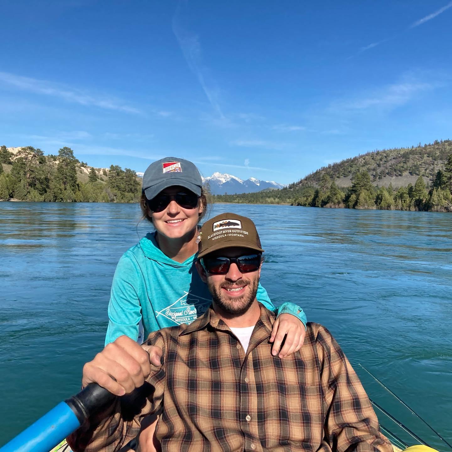 Floating the Flathead River! Views of the Missions behind us.