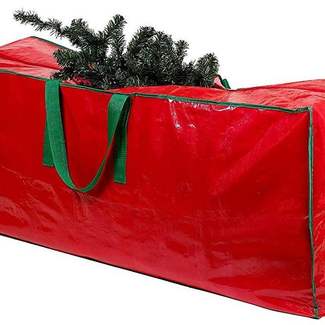Christmas Tree Storage Bag - Stores a 9-Foot Disassembled Artificial Xmas Holiday Tree. Durable Waterproof Material to Protect Against Dust, Insects, and Moisture. Zippered Bag with Carry Handles.