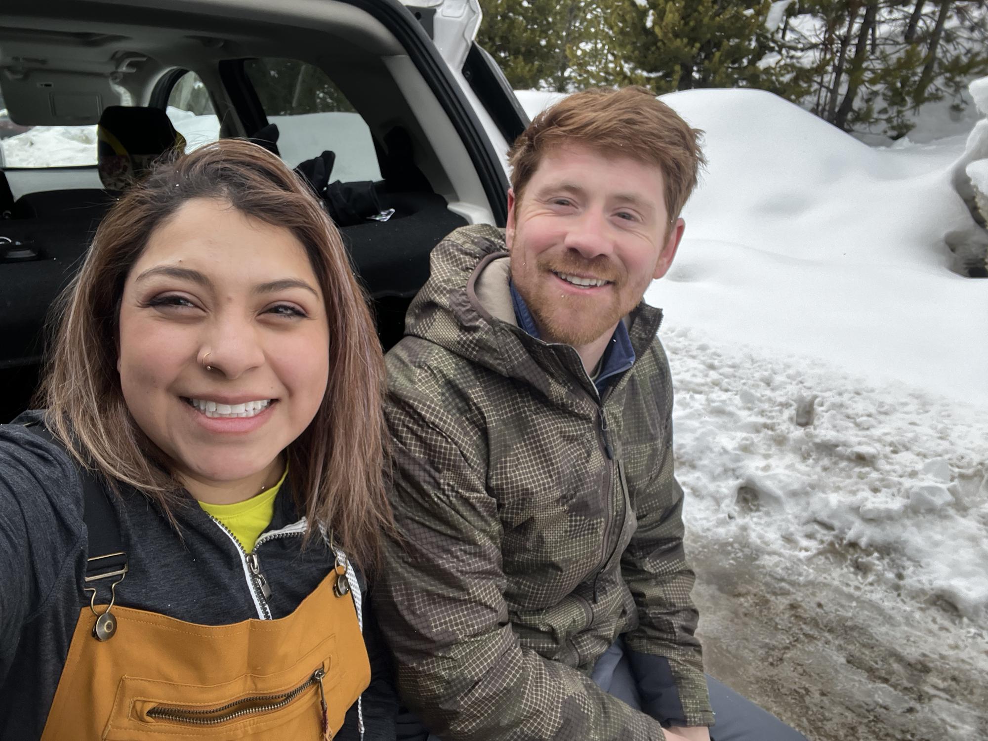 This is us after carving up the slopes like a thanksgiving turkey 🦃