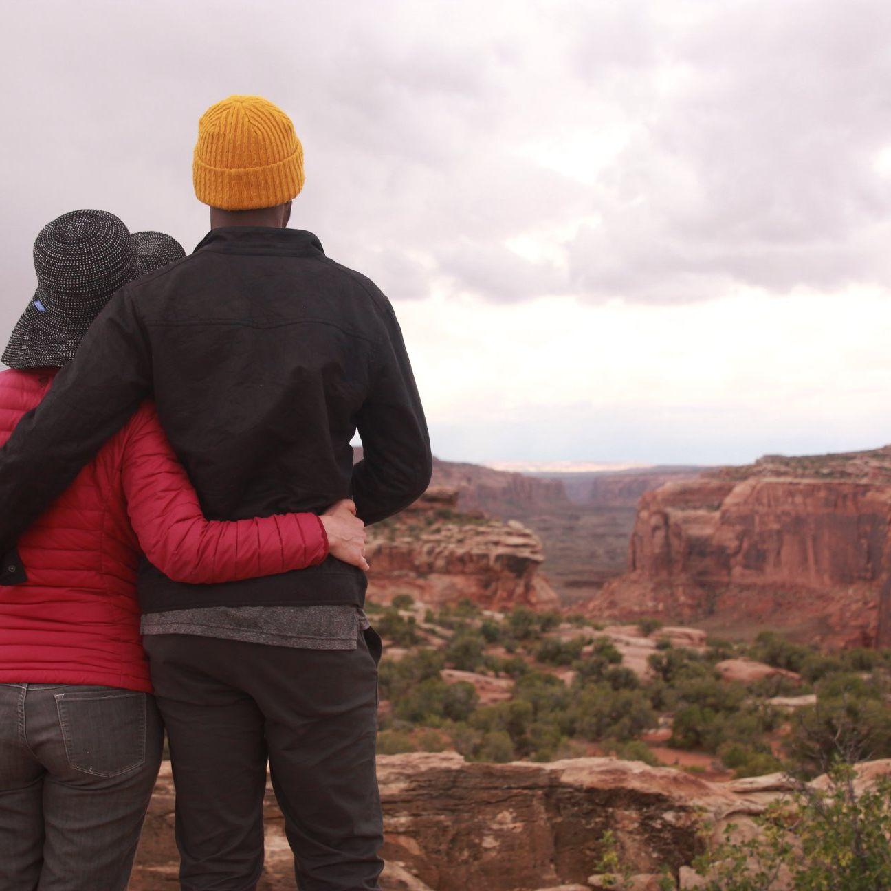 During the first three years of our relationship, we hiked and camped throughout the red rock formations of Moab, UT where the nights got so dark we could see the satellites orbiting in space.