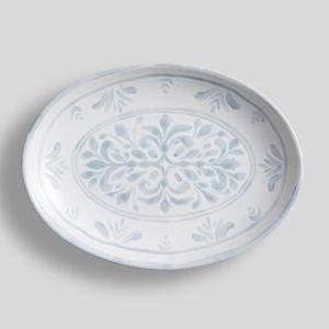 Chambray Tile Stoneware Serving Platter, Small