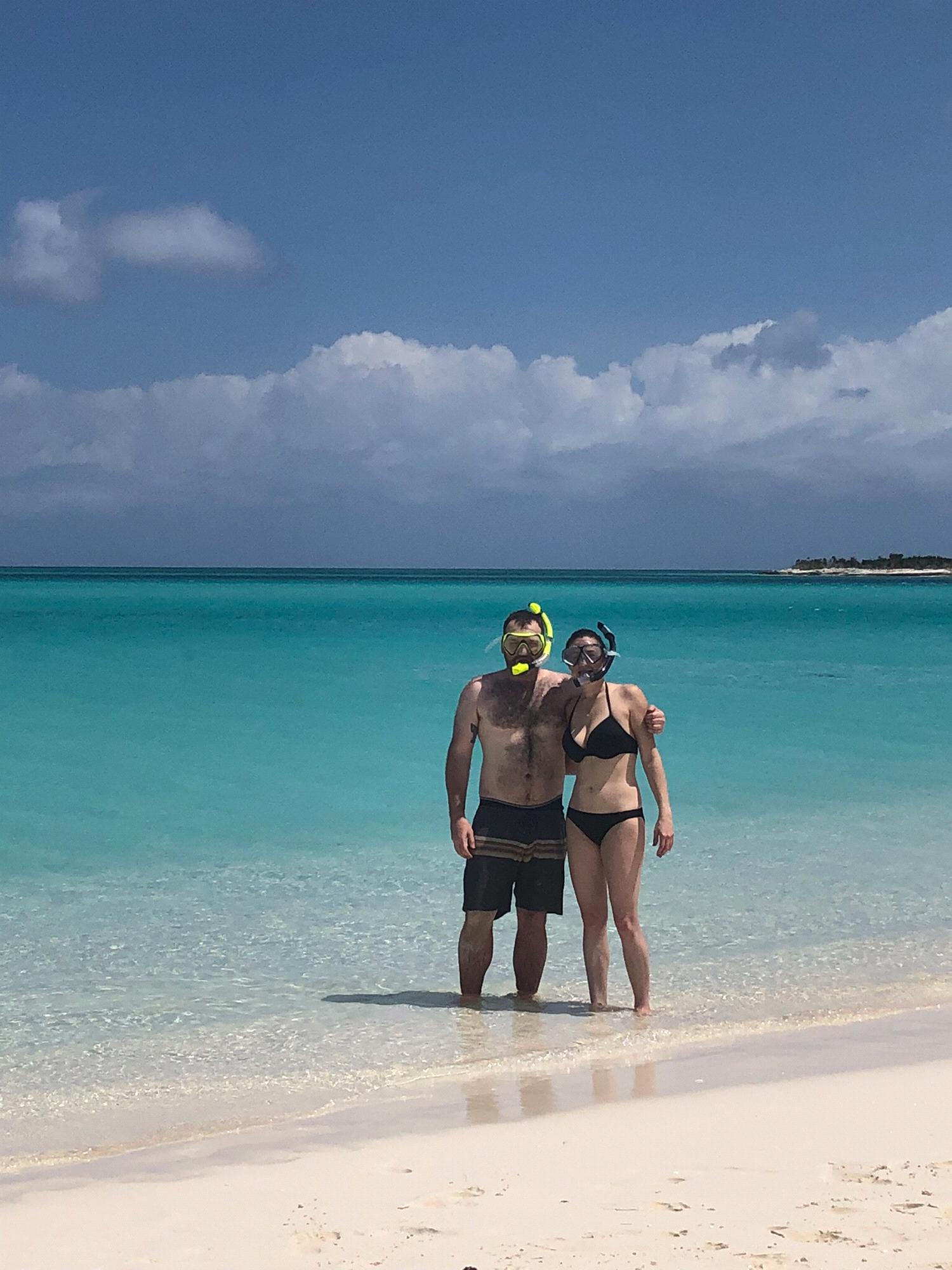 Attempted snorkeling - Jenna made it 25 yards before getting scared and swimming back to shore.