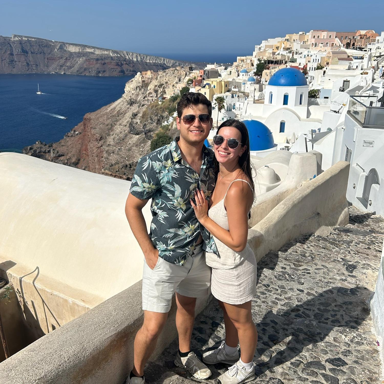 Blue domes in Santorini!