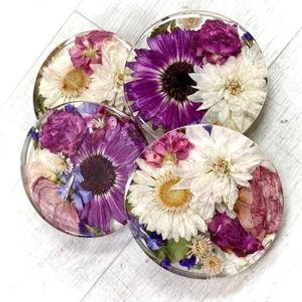 Flower preservation coasters