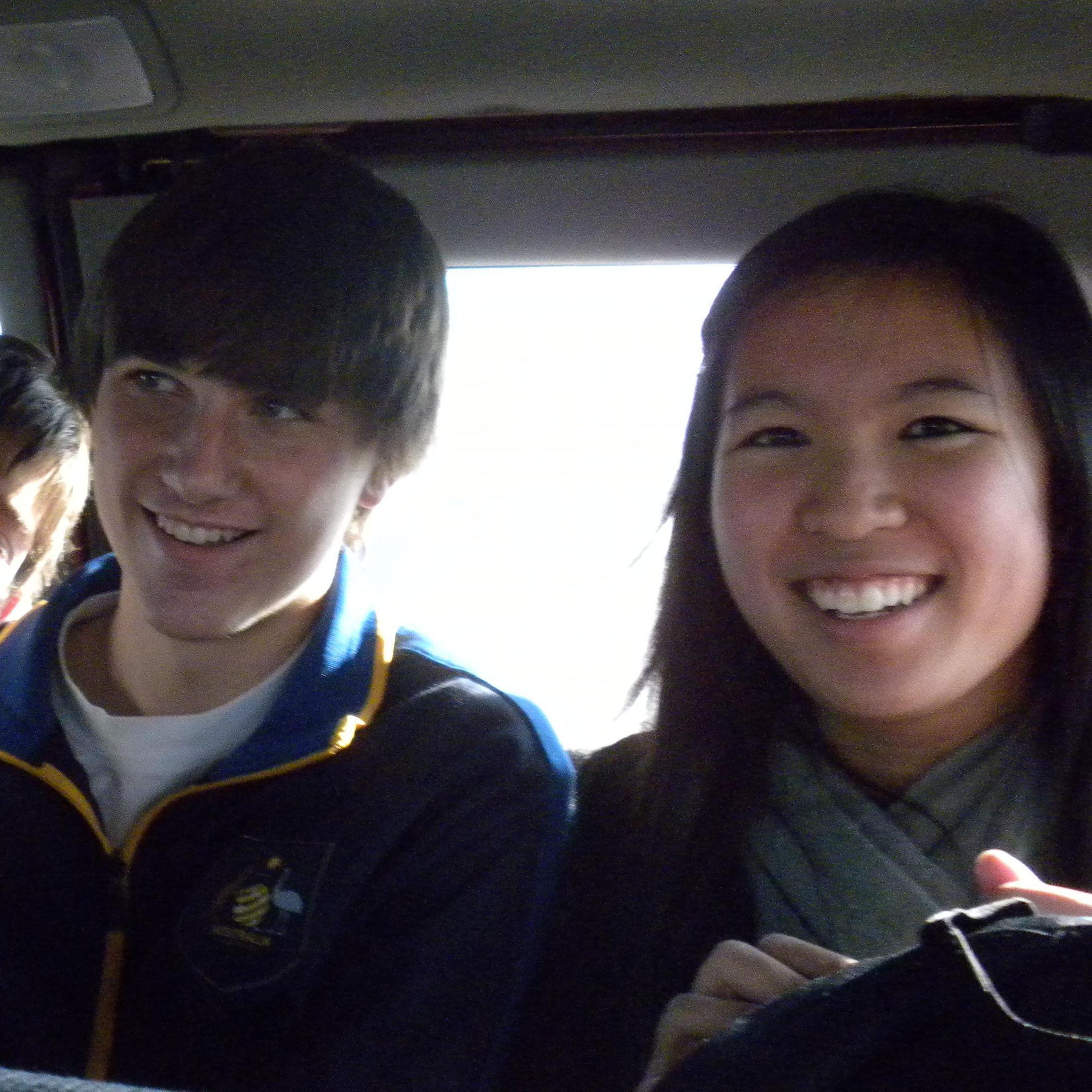 2010- Junior Cross retreat. We were just friends but this is our first photo. Michael got a bloody nose and bled all over Elizabeth... but she still said yes when he asked her out a month later.