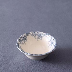 FLORAL EARTHENWARE SNACK BOWL